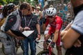 Milan, Italy 31 May 2015; Professional Cyclist tired in Milan after concluding Giro DÃ¢â¬â¢Italia Royalty Free Stock Photo